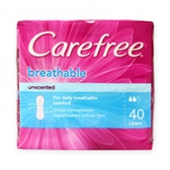 Carefree Pantyliners -  Breathable Unscented 40s