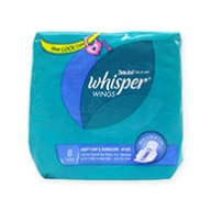 Whisper Sanitary Pads - Heavy Flow & Overnight Wings 8s