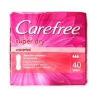 Carefree Pantyliners - Super Dry Unscented 40s