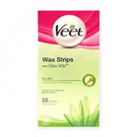 Veet Wax Strips For Dry Skin W/Aloe Vera & Lotus Flower Fragrance 20s